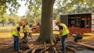 Miami, FL tree service protecting roots for healthy trees on residential properties