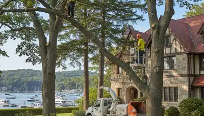 Miami, FL tree service crew providing professional tree trimming and maintenance for local properties
