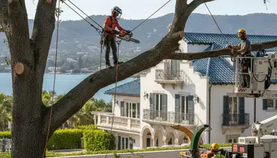 Tree service crew in Miami, FL providing professional tree trimming and pruning services