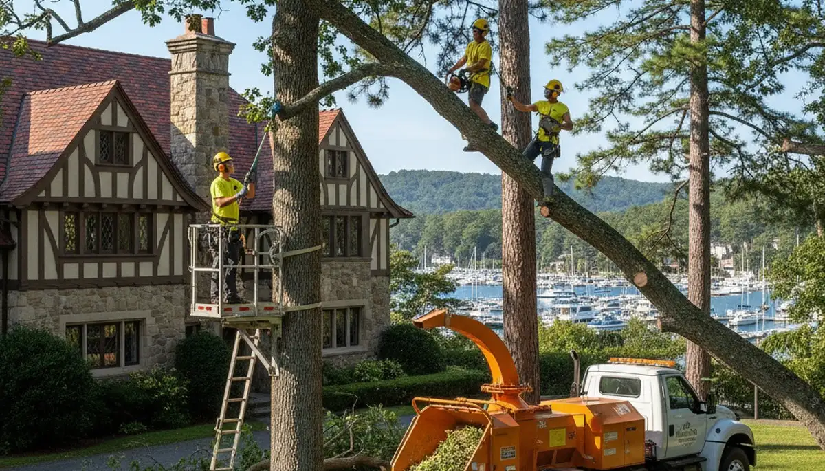 Miami, FL tree service team providing professional tree trimming for residential properties
