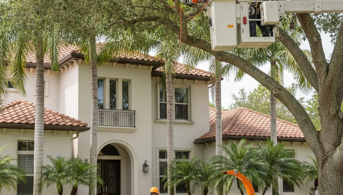 Tree service crew providing professional tree trimming in Miami, FL