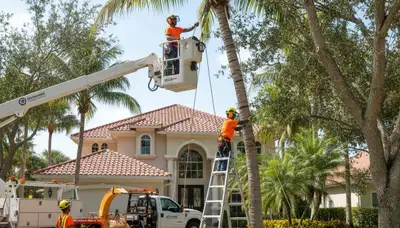 Tree service crew in Miami, FL providing professional tree trimming and maintenance