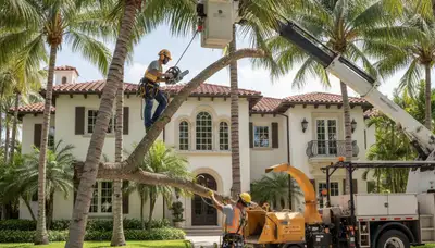 Tree service crew in Miami, FL providing professional tree trimming and maintenance