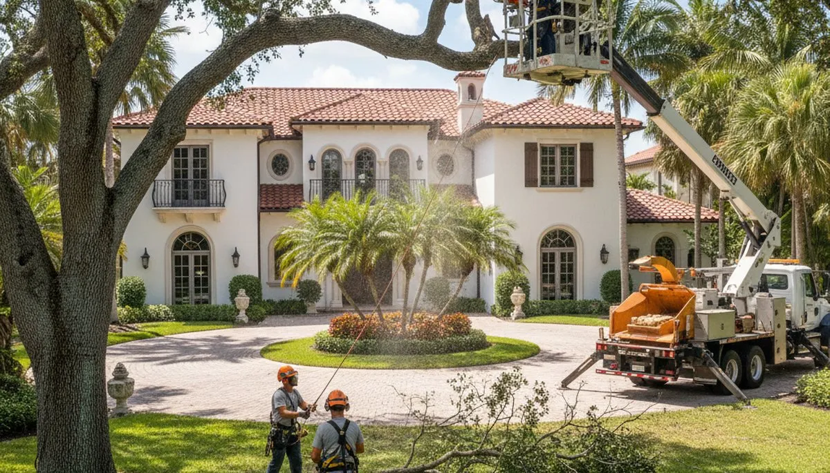 Tree service team in Miami, FL providing professional tree trimming and maintenance