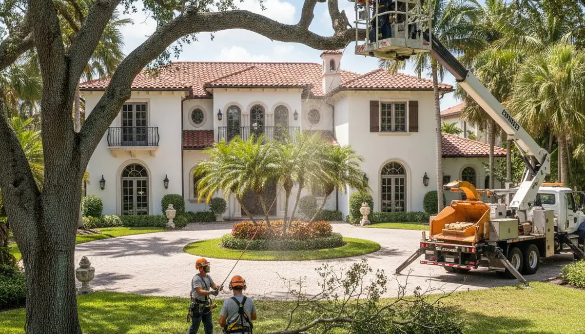 Tree service team in Miami, FL providing professional tree trimming and maintenance